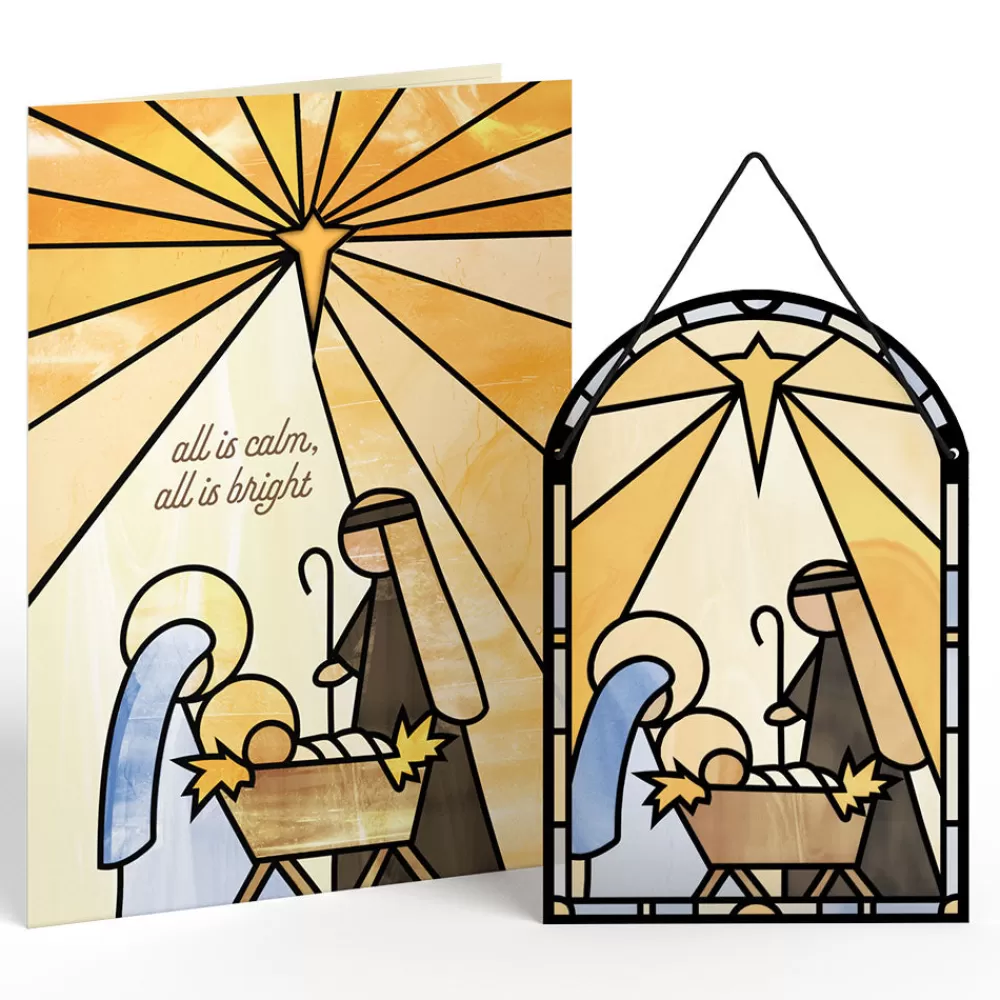 Lovepop Suncatcher Cards | Decor | All Is Calm Nativity Suncatcher Card