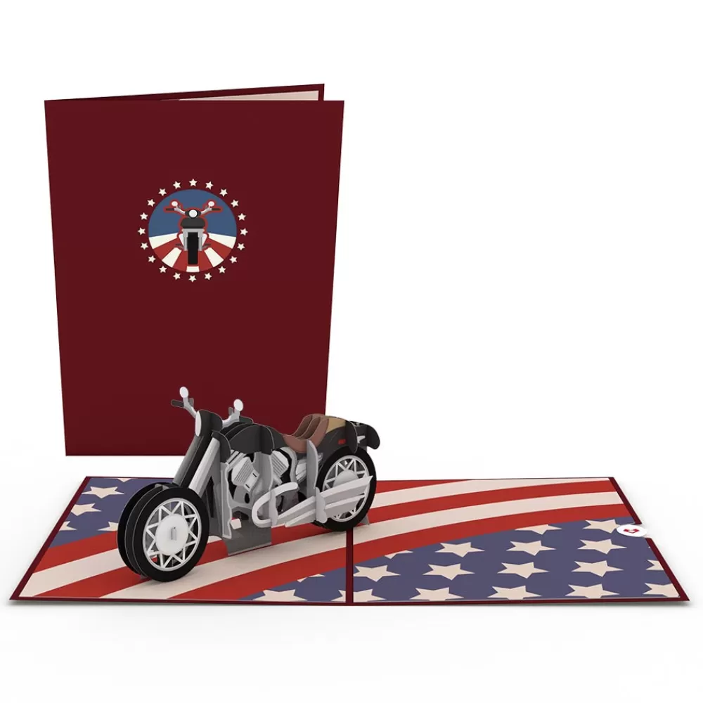 Lovepop Greeting Cards | Just Because | American Motorcycle Pop-Up Card