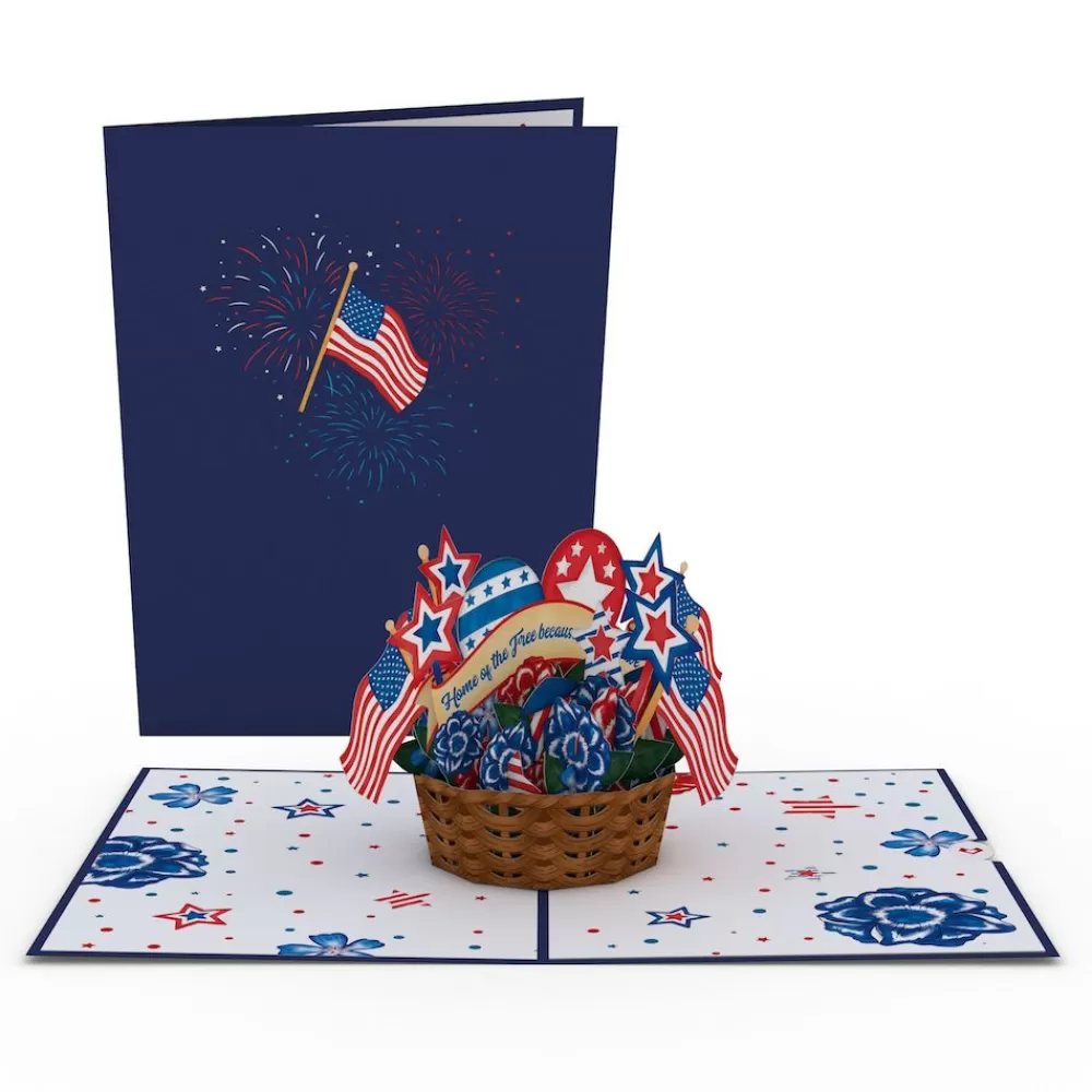 Lovepop Independence Day 7/4 | Americana Basket Pop-Up Card