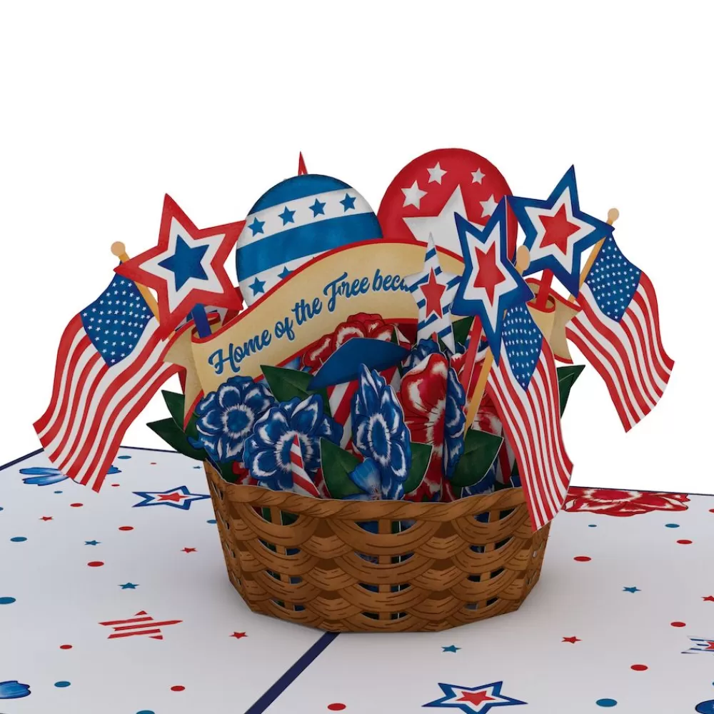 Lovepop Independence Day 7/4 | Americana Basket Pop-Up Card