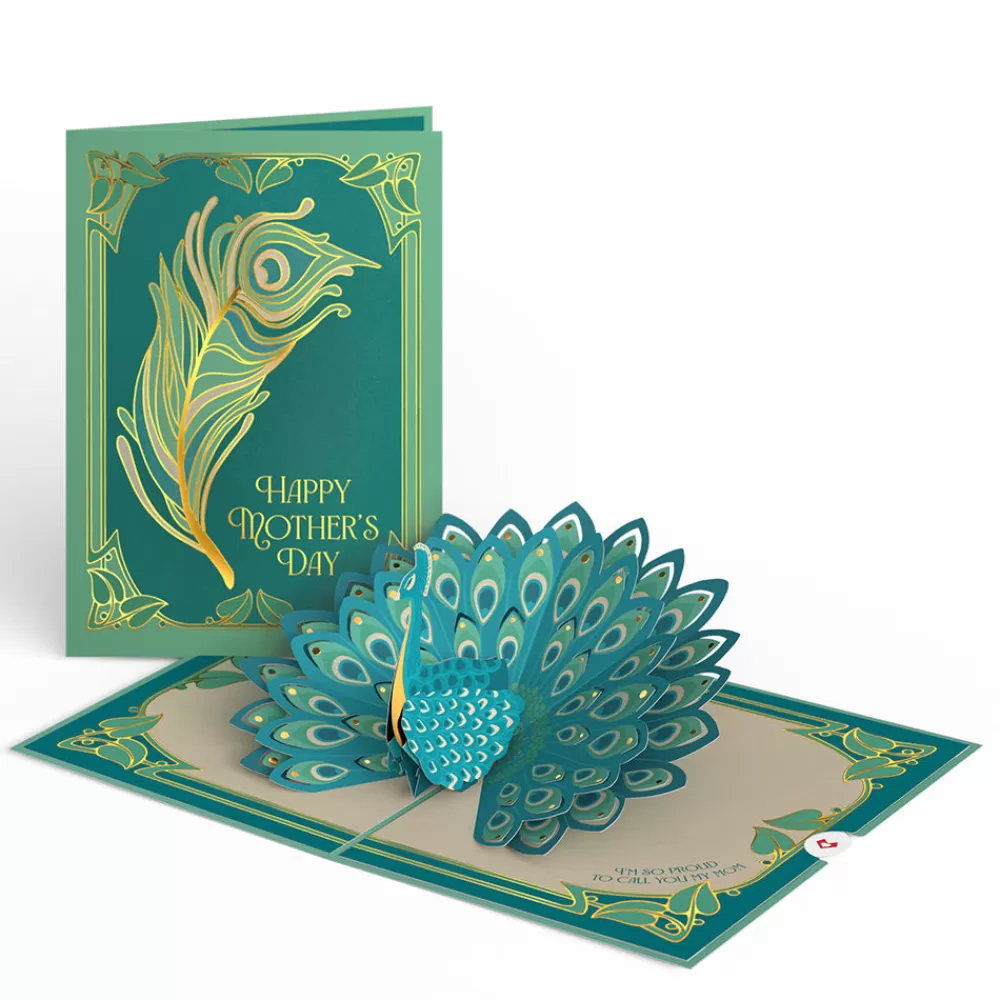 Lovepop Greeting Cards | Mother'S Day 5/11 | Art Deco Mother's Day Peacock Pop-Up Card