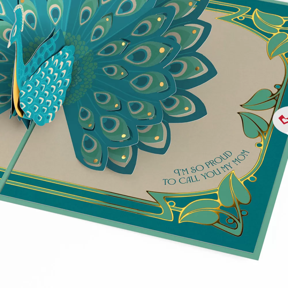 Lovepop Greeting Cards | Mother'S Day 5/11 | Art Deco Mother's Day Peacock Pop-Up Card