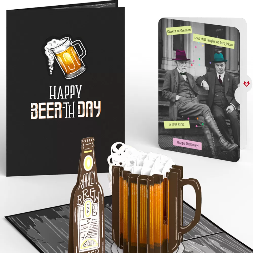 Lovepop Birthday | Beer-th Day Birthday Pop-Up Card and Sentiment Set for Any Man