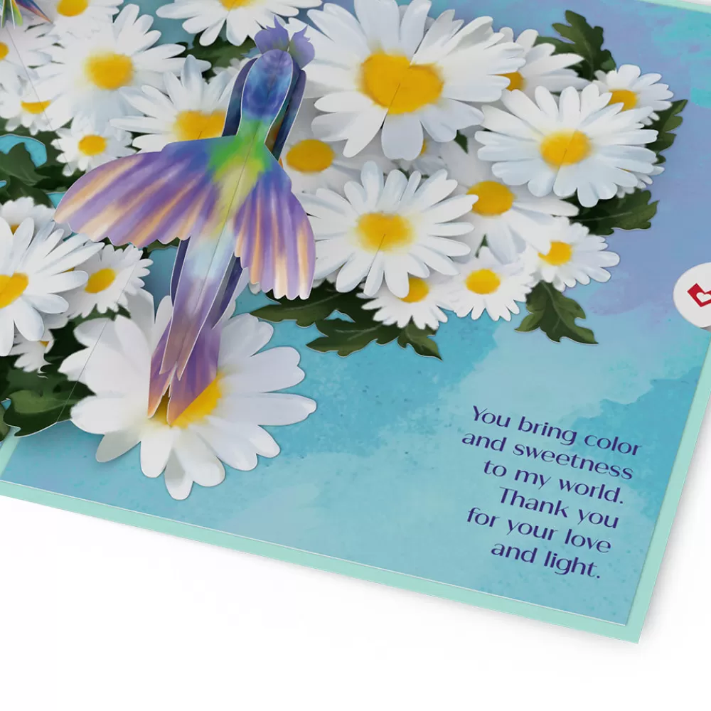 Lovepop Greeting Cards | Grandparents' Day 9/7 | Beloved Grandparents Daisy Patch Hummingbirds Pop-Up Card