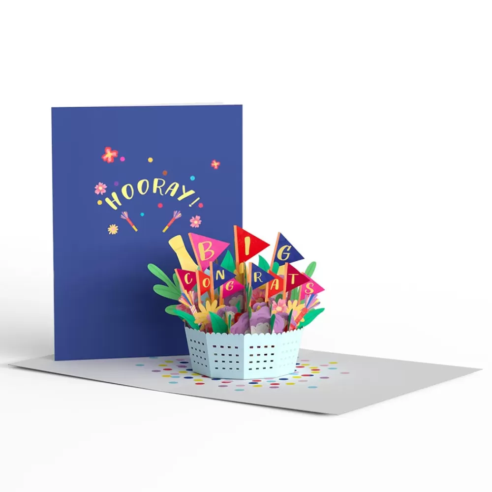 Lovepop Congratulations | Graduation | Big Congrats Flower Basket Paperpop Card®