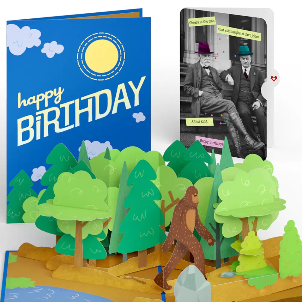Lovepop Birthday | Bigfoot Legendary Birthday Pop-Up Card and Sentiment Set for Any Man