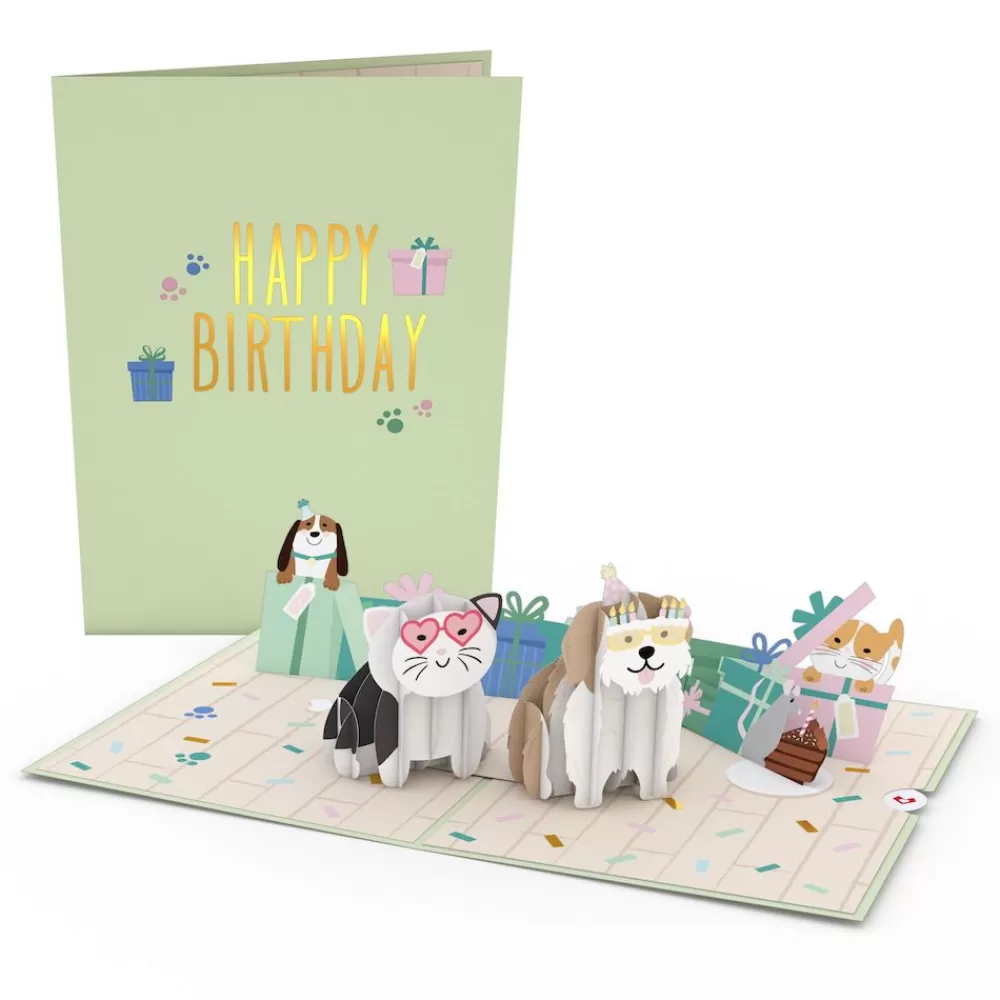 Lovepop Greeting Cards | Birthday | Birthday Cats and Dogs Pop-Up Card