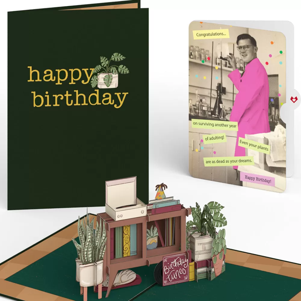 Lovepop Birthday | Birthday Houseplants Pop-Up Card and Sentiment Set