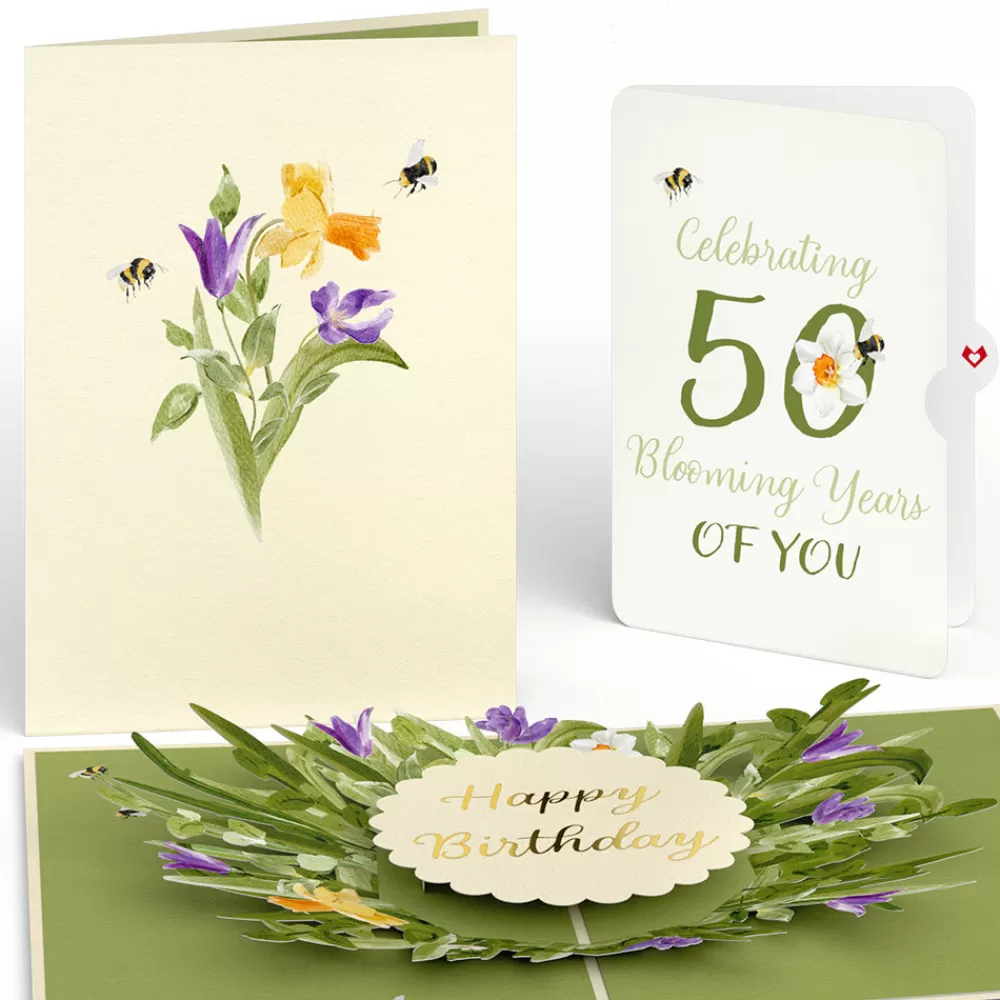 Lovepop Birthday | Bloom 50th Birthday Pop-Up Card and Sentiment Set