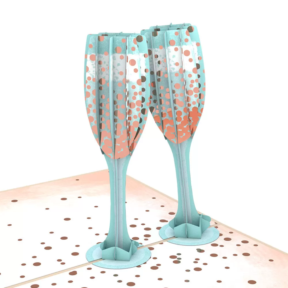 Lovepop Birthday | Champagne Toast Birthday Pop-Up Card and Sentiment Set for Any Man