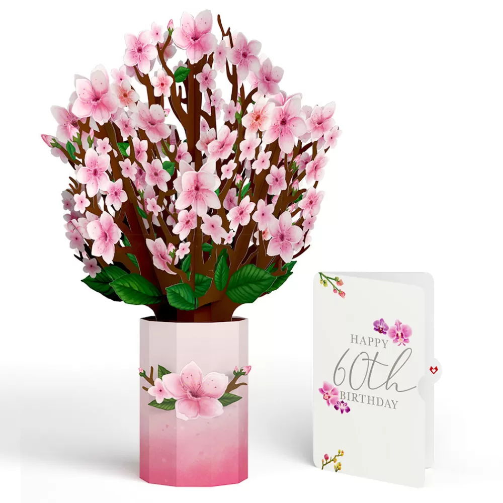 Lovepop Pop-Up Bouquets | Cherry Blossom 60th Birthday Bouquet and Sentiment Set