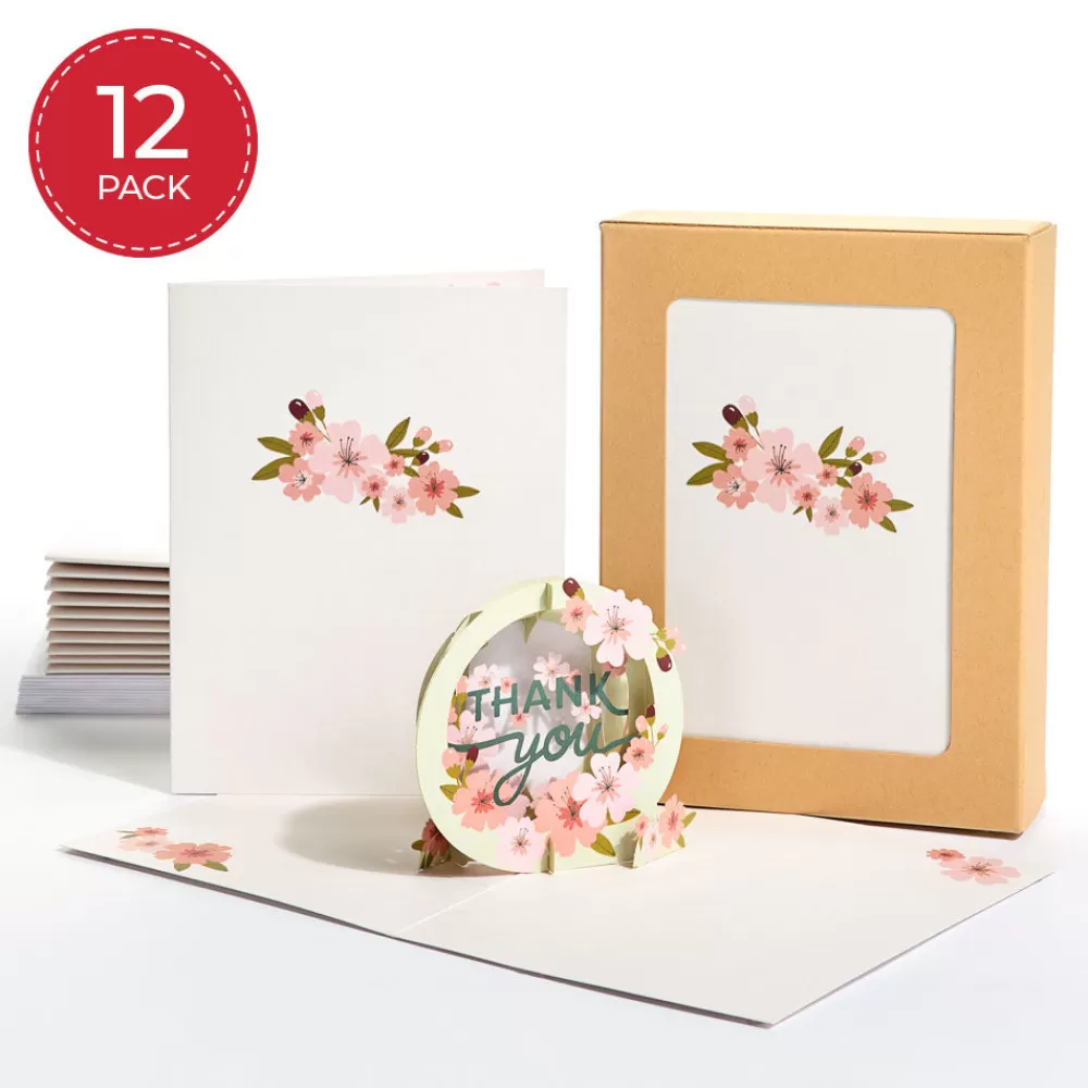 Lovepop Value Packs | Thank You | Cherry Blossom Thank You Box Set (12-Pack): Paperpop® Card