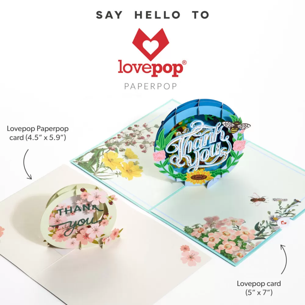 Lovepop Value Packs | Thank You | Cherry Blossom Thank You Box Set (12-Pack): Paperpop® Card