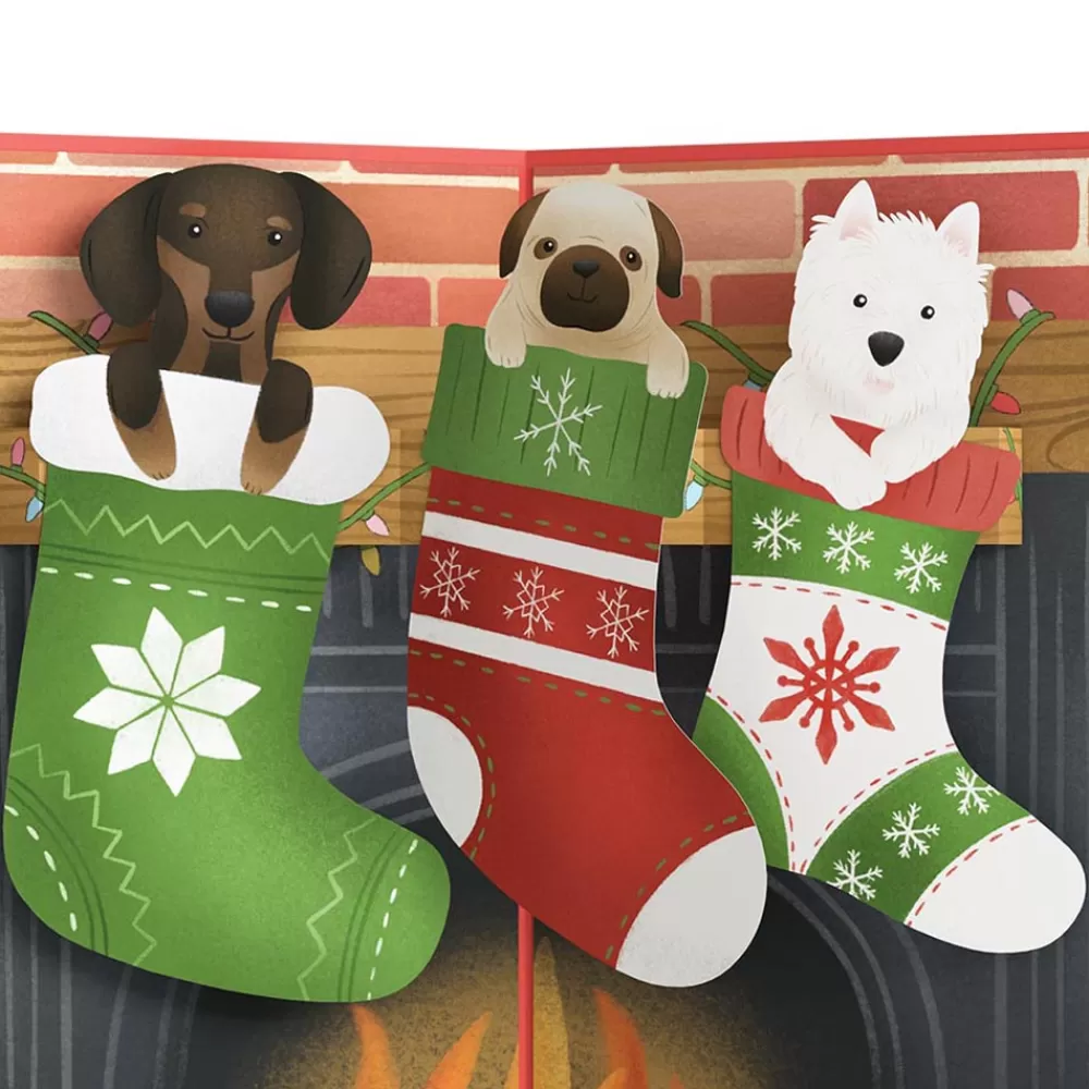 Lovepop Greeting Cards | Christmas 12/25 | Christmas Dog Stockings Pop-Up Card