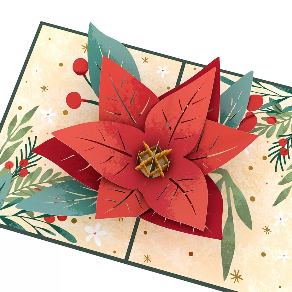 Lovepop Greeting Cards | Christmas 12/25 | Christmas Poinsettia Bloom Pop-Up Card