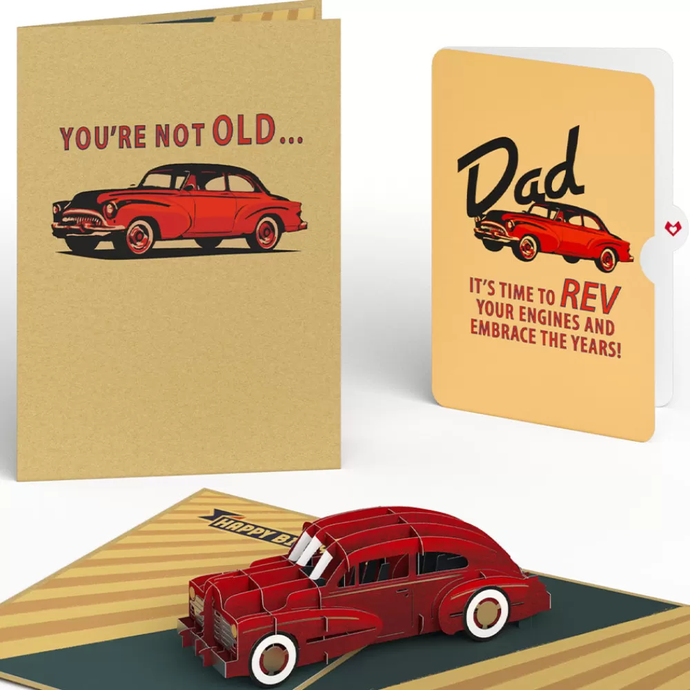 Lovepop Birthday | Dad | Classic Car Birthday Pop-Up Card and Sentiment Set for Dad