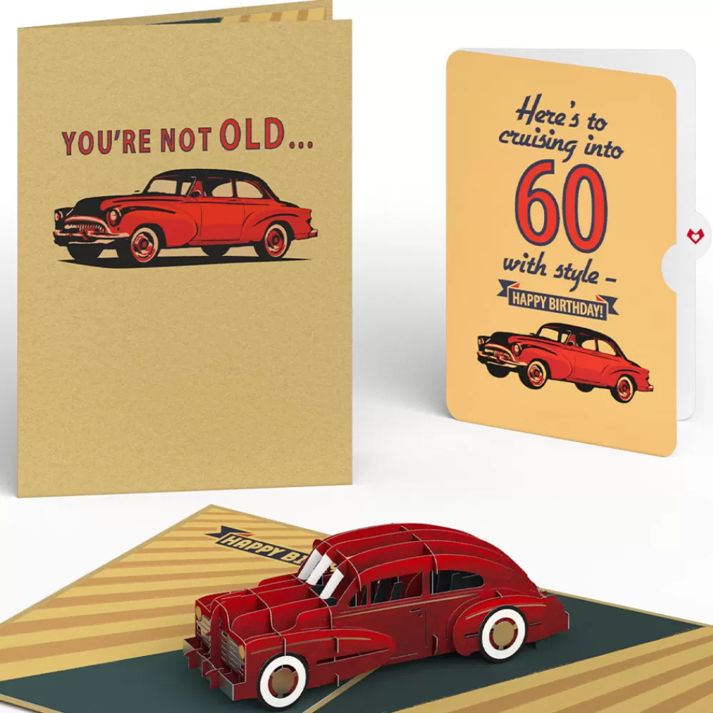 Lovepop Birthday | Classic Car 60th Birthday Pop-Up Card and Sentiment Set