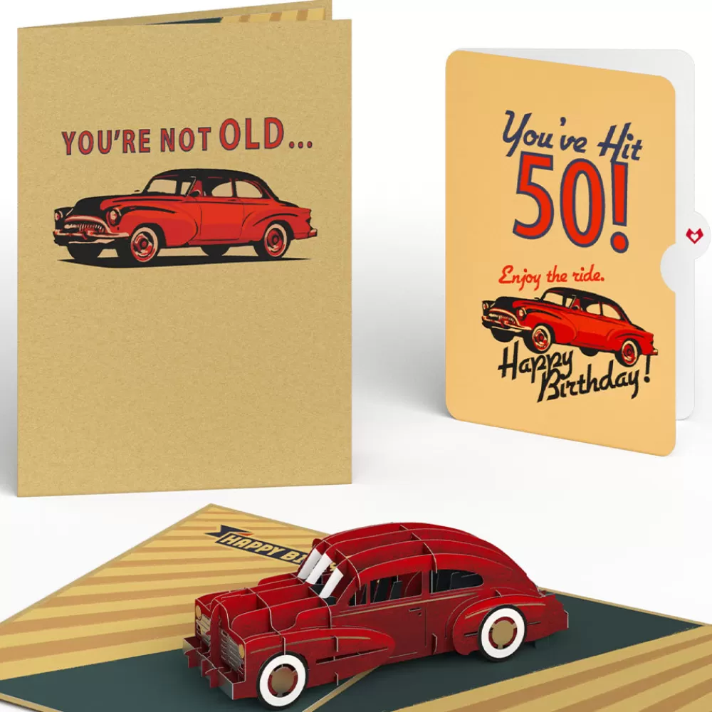 Lovepop Birthday | Classic Car 50th Birthday Pop-Up Card and Sentiment Set