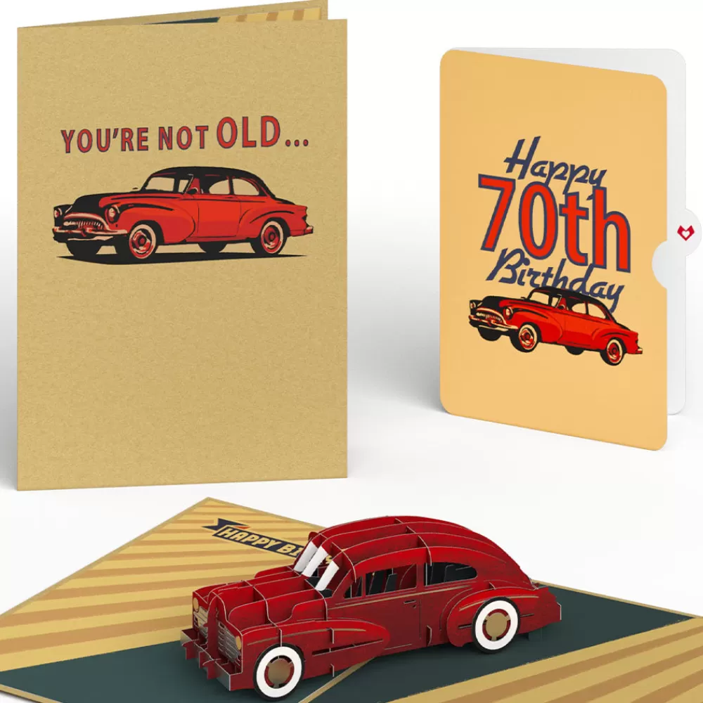 Lovepop Birthday | Classic Car 70th Birthday Pop-Up Card and Sentiment Set