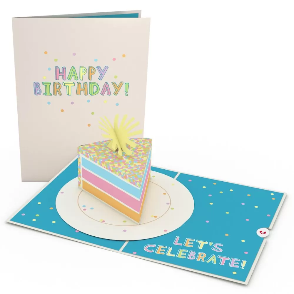 Lovepop Birthday | Kids | Confetti Birthday Cake Slice Pop-Up Card