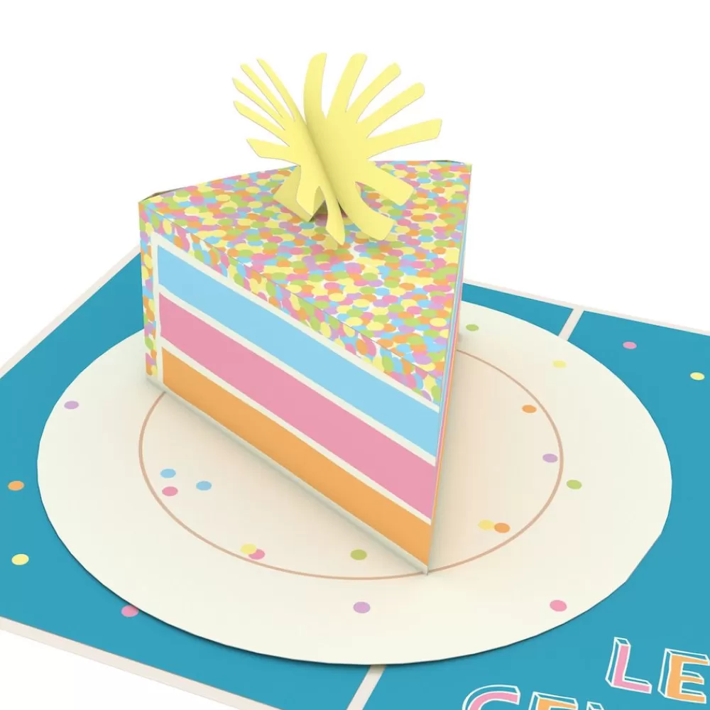 Lovepop Birthday | Kids | Confetti Birthday Cake Slice Pop-Up Card