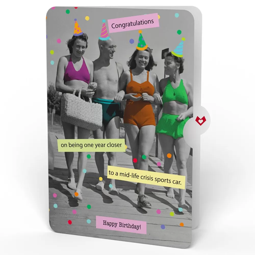 Lovepop Birthday | Confetti Cake Birthday Pop-Up Card and A Mid-life Crisis Sports Car Sentiment Set