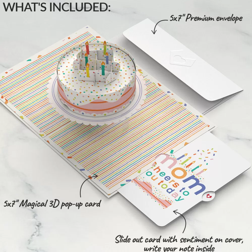 Lovepop Birthday | Mom | Confetti Cake Birthday Pop-Up Card and Sentiment Set for Mom