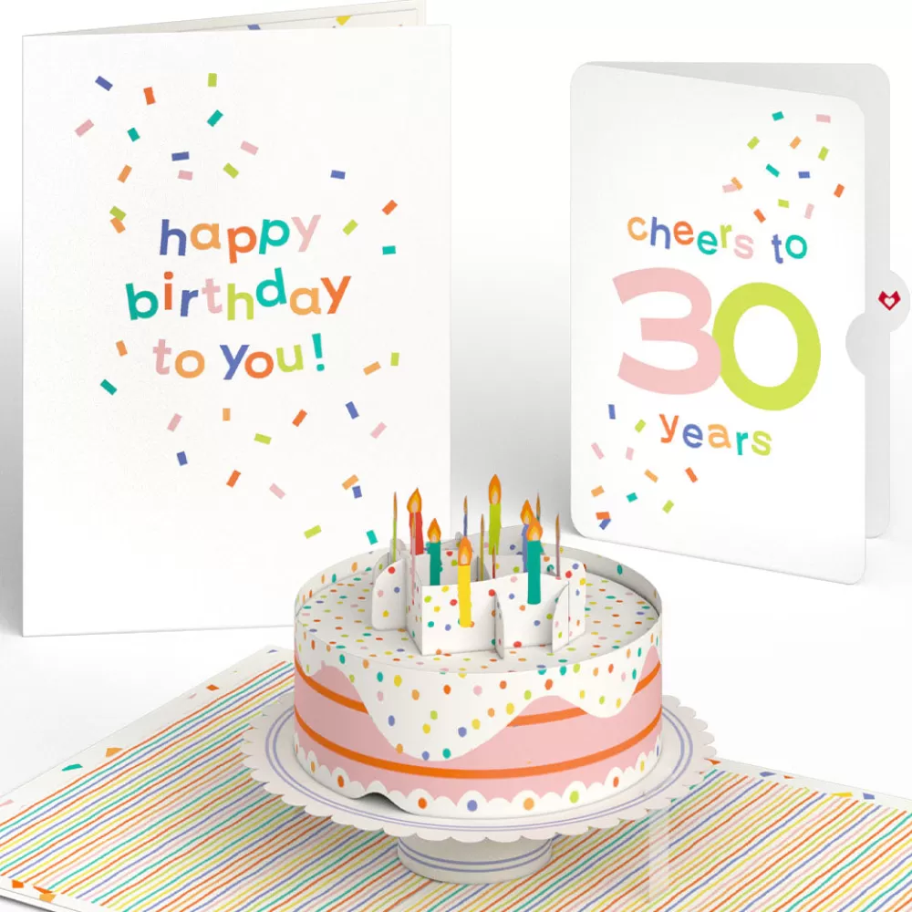 Lovepop Birthday | Confetti Cake 30th Birthday Pop-Up Card and Sentiment Set