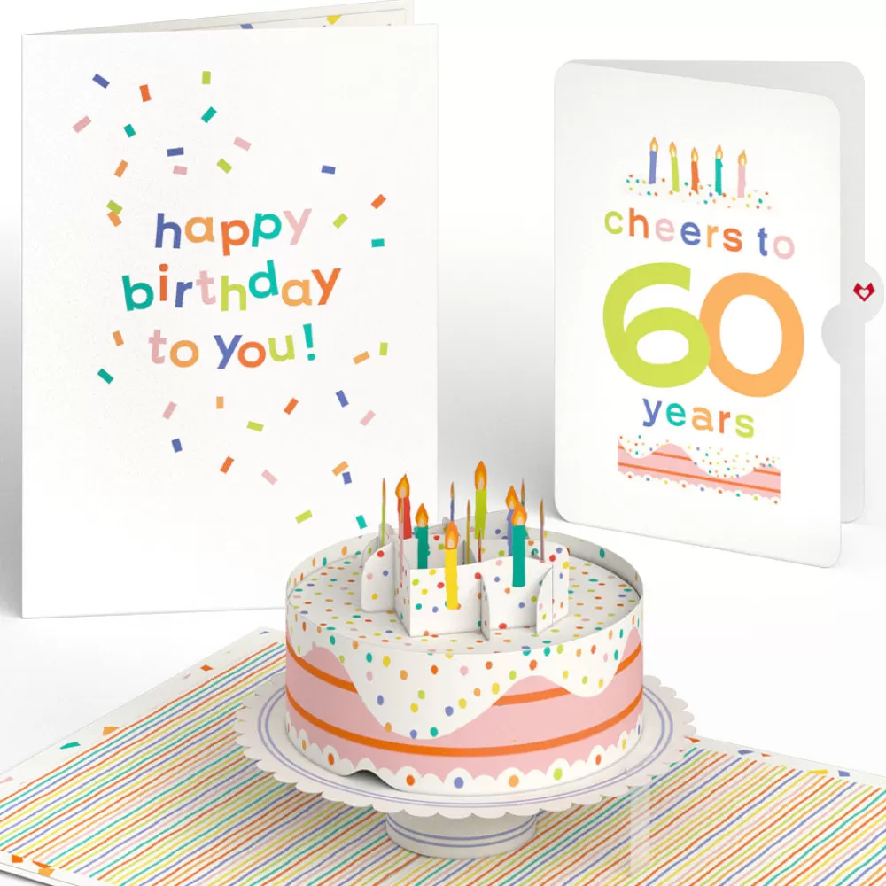 Lovepop Birthday | Confetti Cake 60th Birthday Pop-Up Card and Sentiment Set