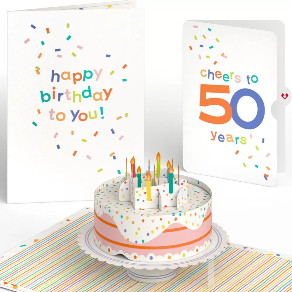 Lovepop Birthday | Confetti Cake 50th Birthday Pop-Up Card and Sentiment Set