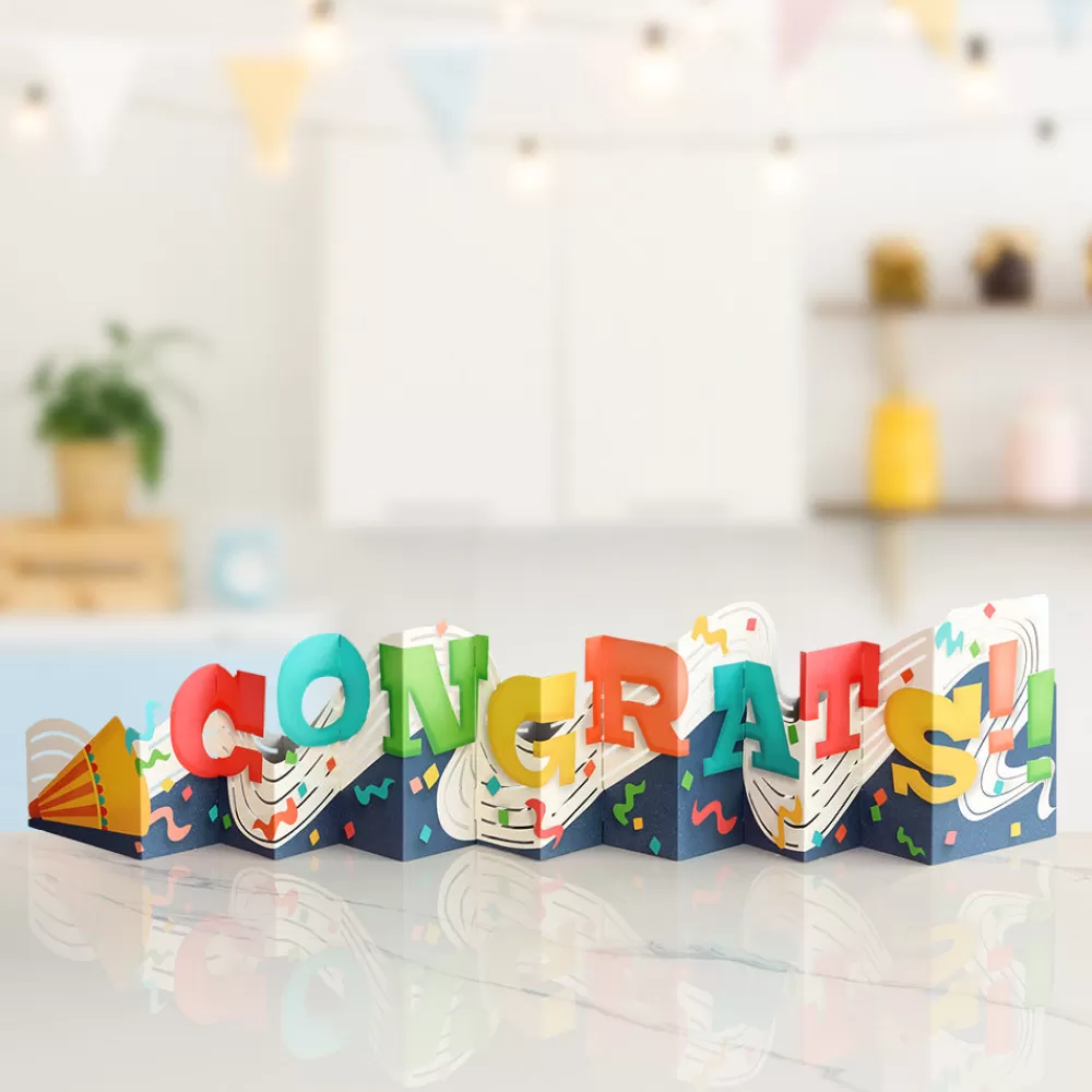 Lovepop Decor | Congratulations | Congrats Loooooong Card™ (Expands to 2 feet)