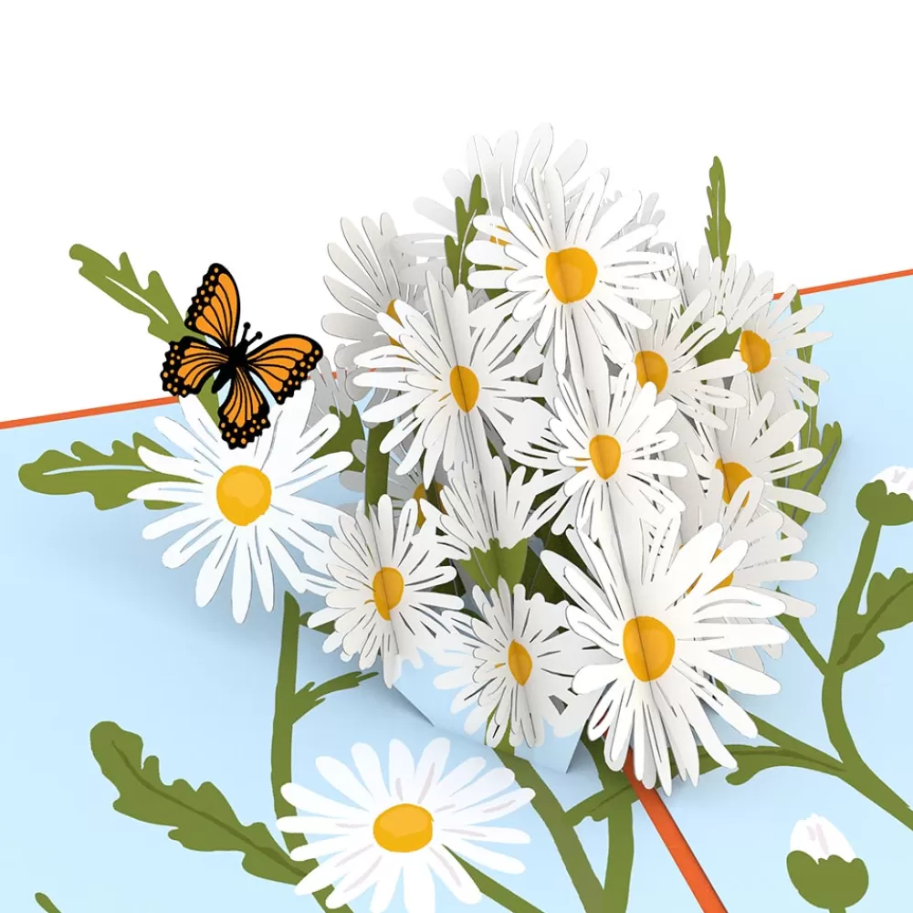 Lovepop Greeting Cards | Just Because | Daisies with Monarch Butterfly Pop-Up Card