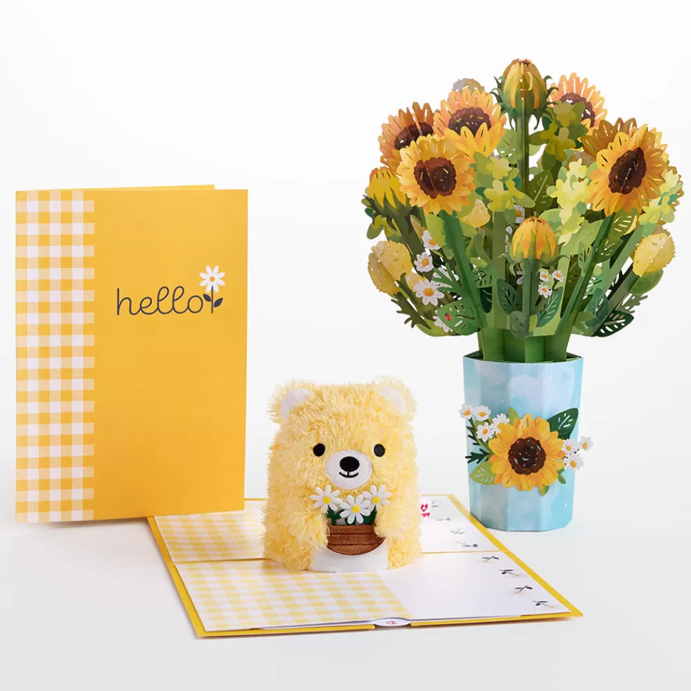 Lovepop Pop-Up Bouquets | Card & Gift Bundles | Daisy Greetings Plushpop Card and Bouquet Bundle