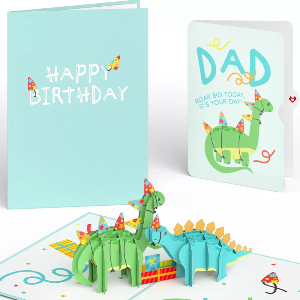 Lovepop Birthday | Dad | Dinosaurs Birthday Pop-Up Card and Sentiment Set for Dad