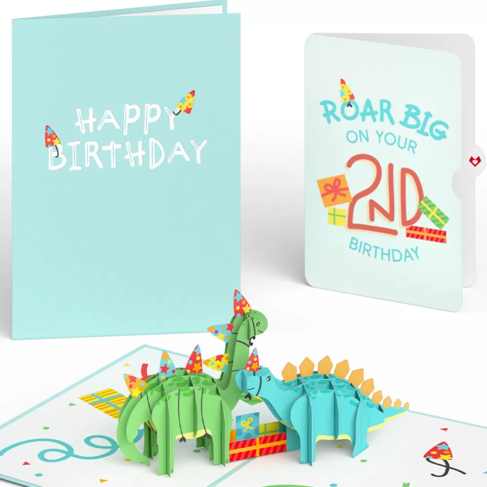 Lovepop Birthday | Dinosaurs 2nd Birthday Pop-Up Card and Sentiment Set