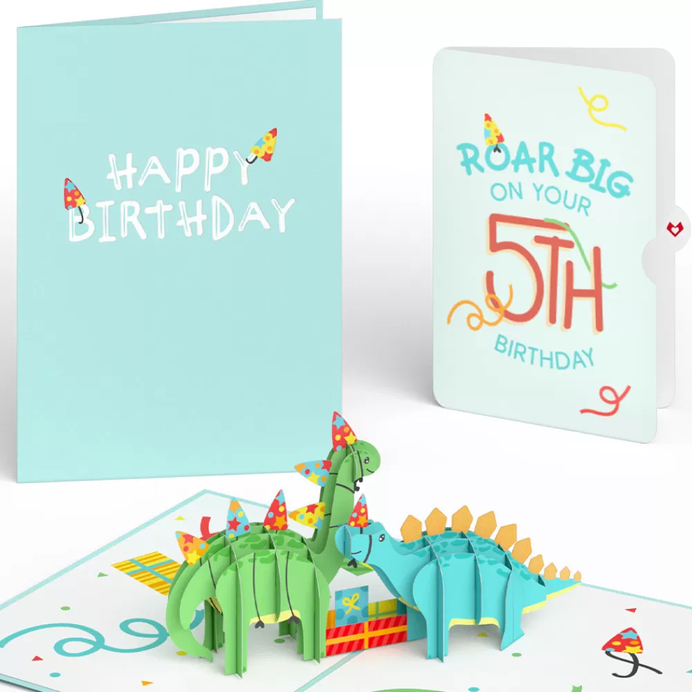 Lovepop Birthday | Dinosaurs 5th Birthday Pop-Up Card and Sentiment Set