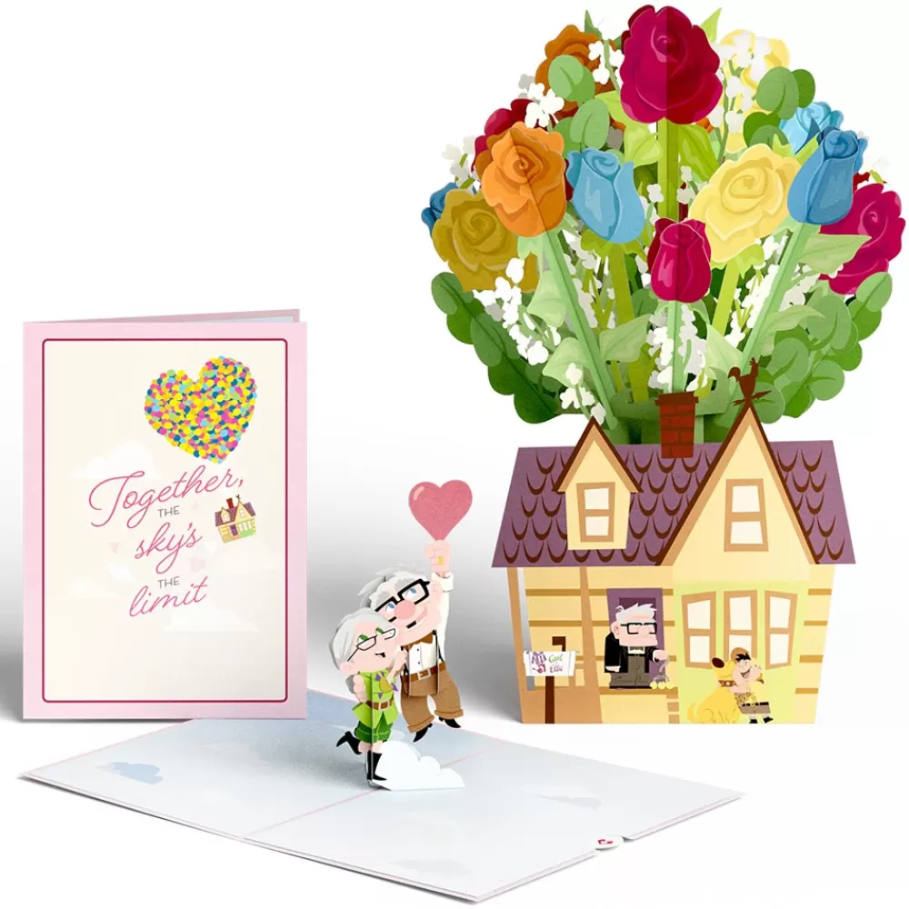 Lovepop Pop-Up Bouquets | Card & Gift Bundles | Disney and Pixar Up Sky Is the Limit Pop-Up Card & Flower Buds Bouquet Bundle