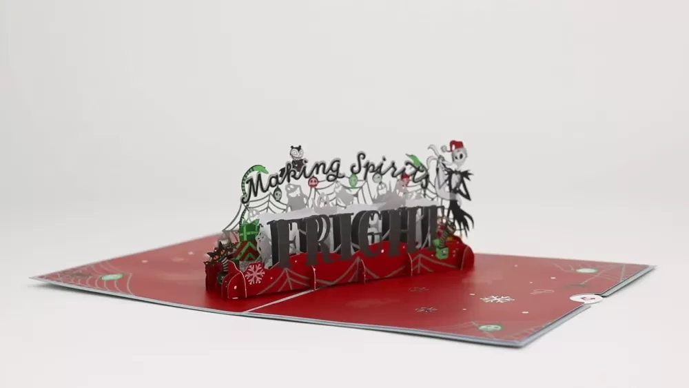 Lovepop Greeting Cards | Christmas 12/25 | Disney Tim Burton's The Nightmare Before Christmas Making Spirits Fright Pop-Up Card