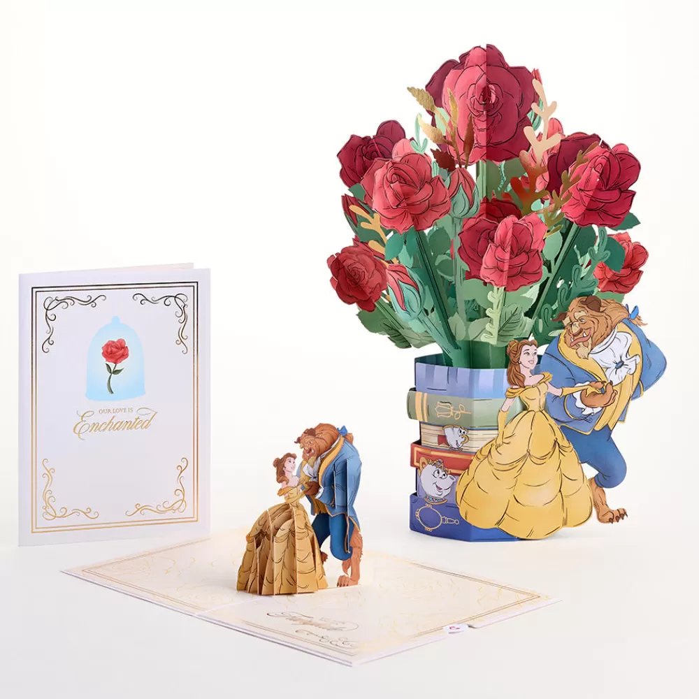 Lovepop Pop-Up Bouquets | Card & Gift Bundles | Disney’s Beauty and the Beast Pop-Up Card & Flower Buds Bouquet Bundle