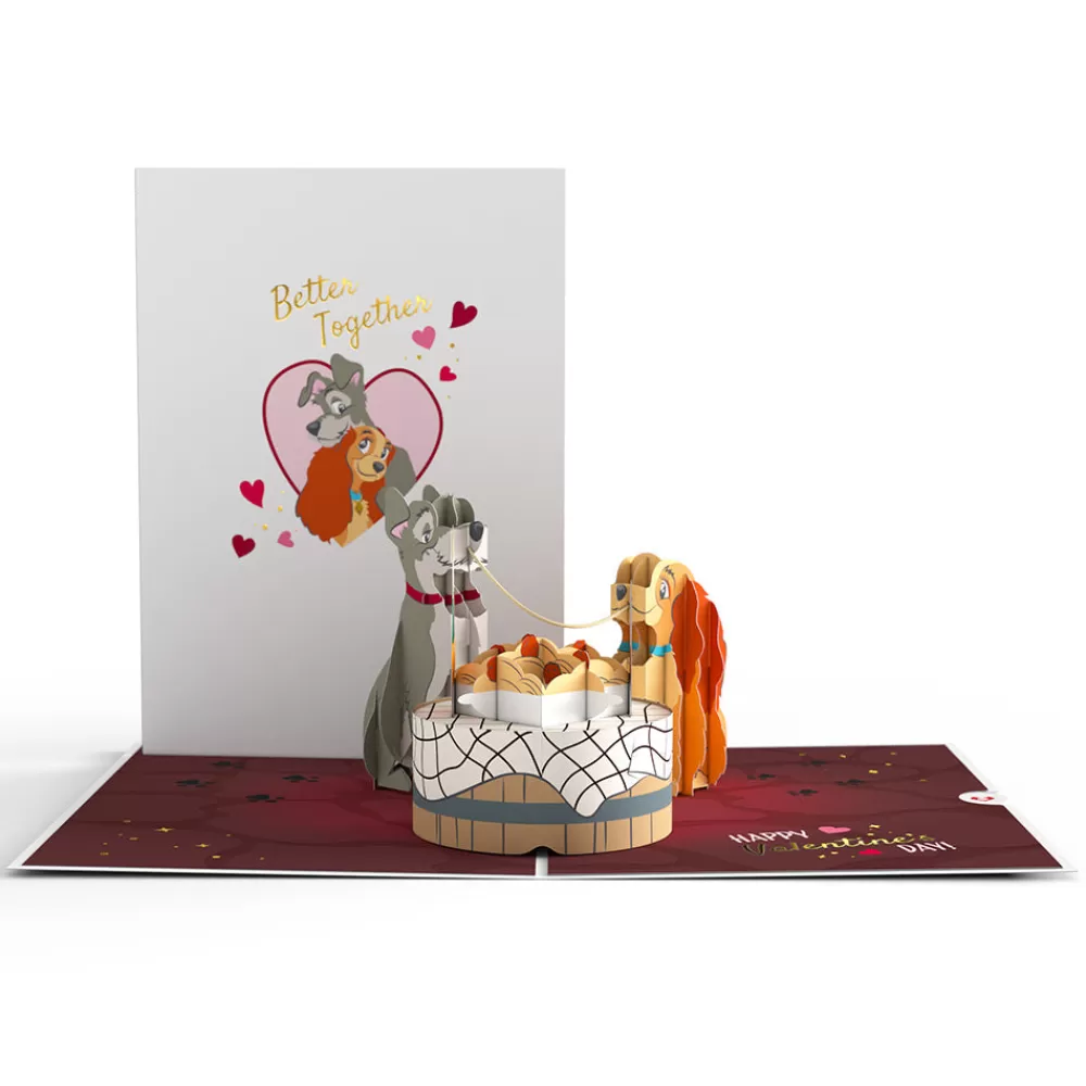 Lovepop Pop-Up Bouquets | Card & Gift Bundles | Disney’s Lady & The Tramp Pop-Up Card & Flower Buds Bouquet Bundle