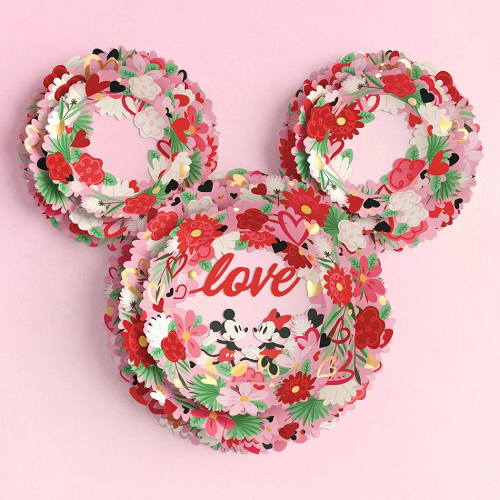 Lovepop Decor | Valentine'S Day 2/14 | Disney's Mickey and Minnie Mouse Love Wreath