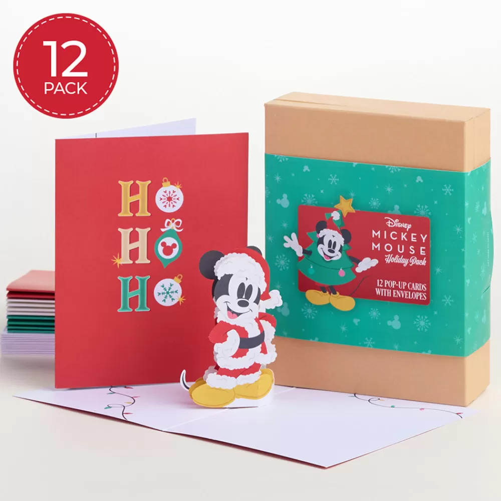 Lovepop Value Packs | Christmas 12/25 | Disney’s Mickey Mouse Holiday Box Set (Assorted 12-Pack): Paperpop® Card