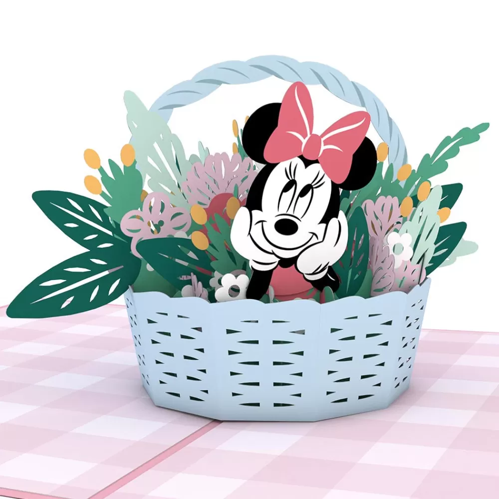 Lovepop Greeting Cards | Just Because | Disney's Minnie Mouse Flower Basket Pop-Up Card