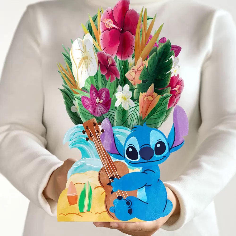 Lovepop Pop-Up Bouquets | Card & Gift Bundles | Disney's Stitch Birthday Pop-Up Card & Flower Buds Bouquet Bundle