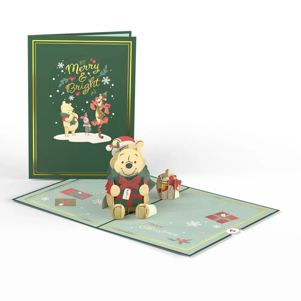 Lovepop Greeting Cards | Christmas 12/25 | Disney's Winnie The Pooh Merry & Bright Christmas Pop-Up Card