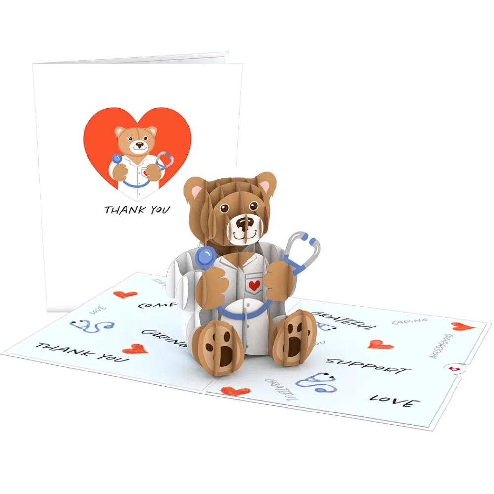 Lovepop Greeting Cards | Thank You | Doctor Bear Pop-Up Card