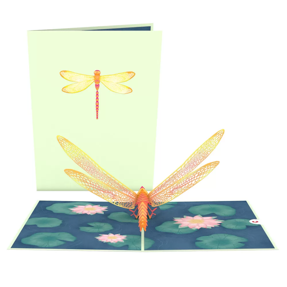 Lovepop Greeting Cards | Just Because | Dragonfly on Water Lily Pop-Up Card