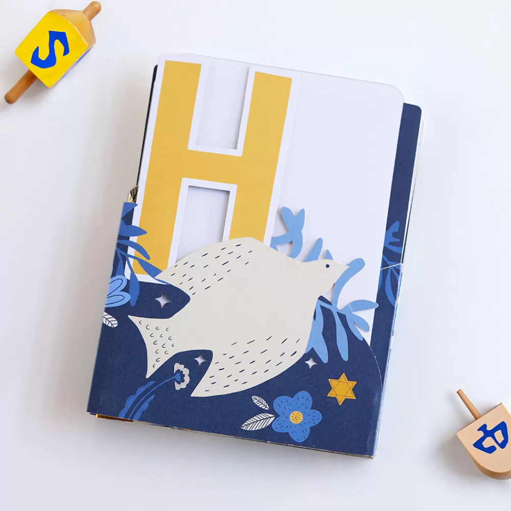 Lovepop Decor | Hanukkah 12/14 | Elegant Happy Hanukkah Loooooong Card™ (Expands to 2 feet)