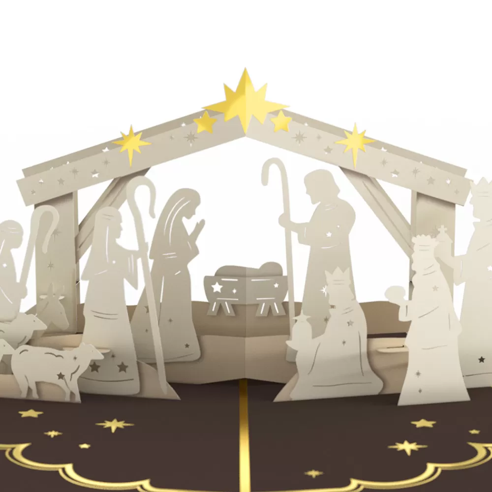 Lovepop Greeting Cards | Religious | Elegant Nativity Pop-Up Card