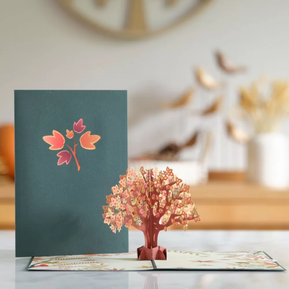 Lovepop Greeting Cards | Thanksgiving 11/27 | Fall Woodland Animal Tree Pop-Up Card